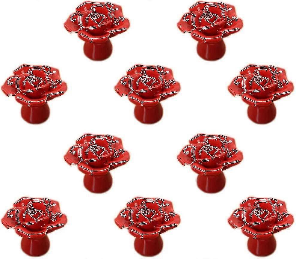 Flower Ceramic Door Knob Er Board Er Pulls S 10 Pack