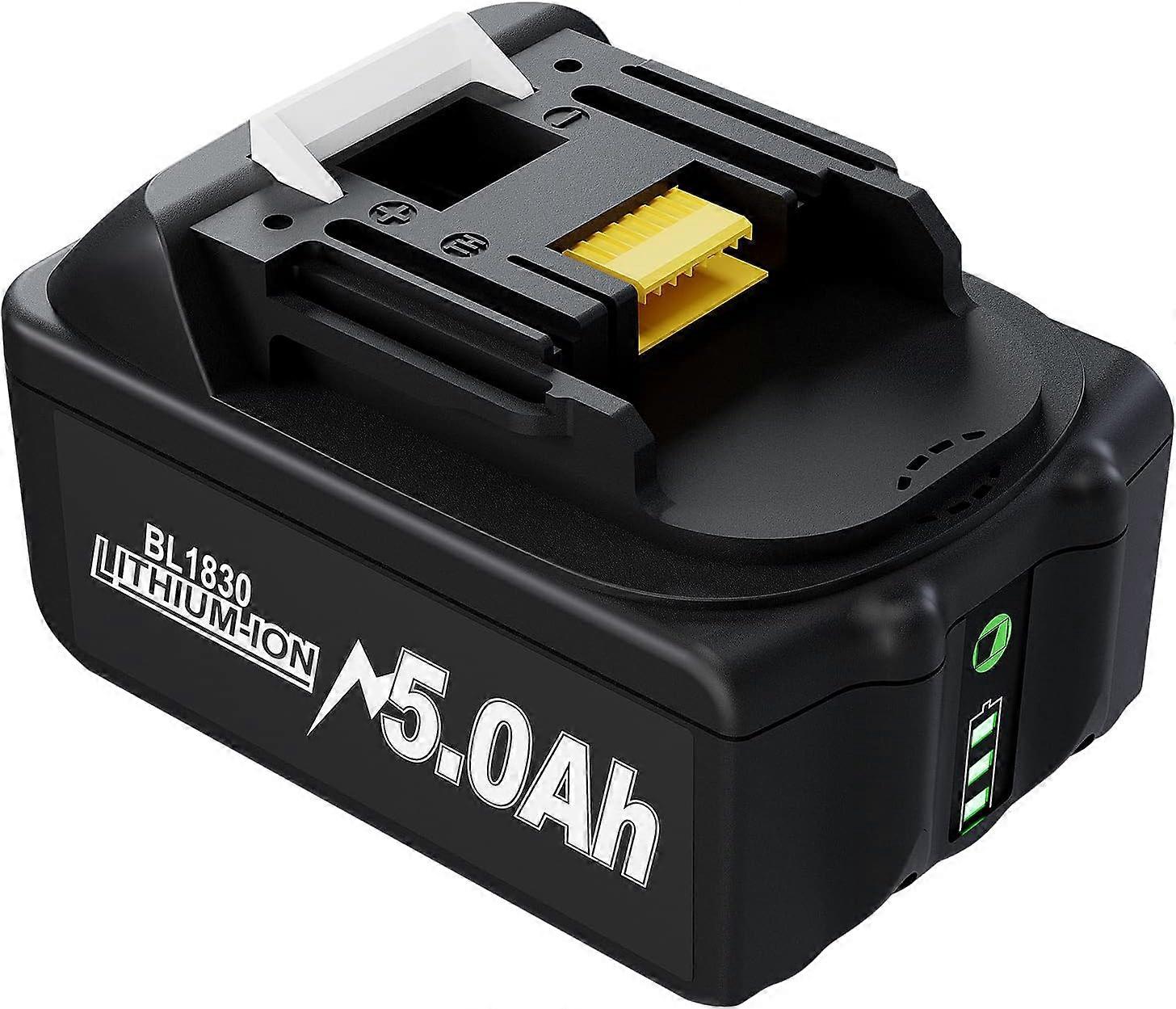 Compatible 5.0Ah Battery for BL1850B BL1850 BL1840 BL1830B BL1830 BL1815 194205-3 194309-1 LXT400 Replacement Batteries 5000mAh with LED Indicator for