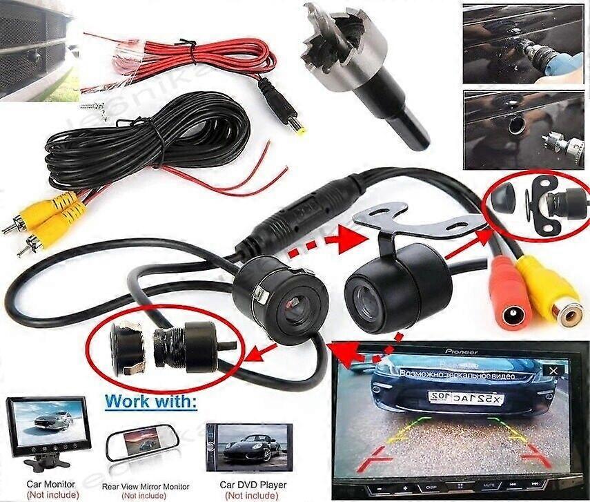 Voiture 2 en 1 Parking Vue arrière Recul CAMÉRA Vision nocturne étanche 12V
