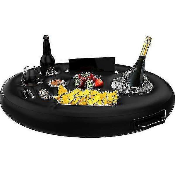 Inflatable Floating Drink and Snack Holder for Pools & Hot Tubs - Convenient Poolside Accessory
