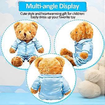Build A Bear 2-Pack Teddy Bear Clothes Outfits - Blue & Pink Pajama Sets For 12-16" Stuffed Animals (Machine Washable) Skzoo Plush