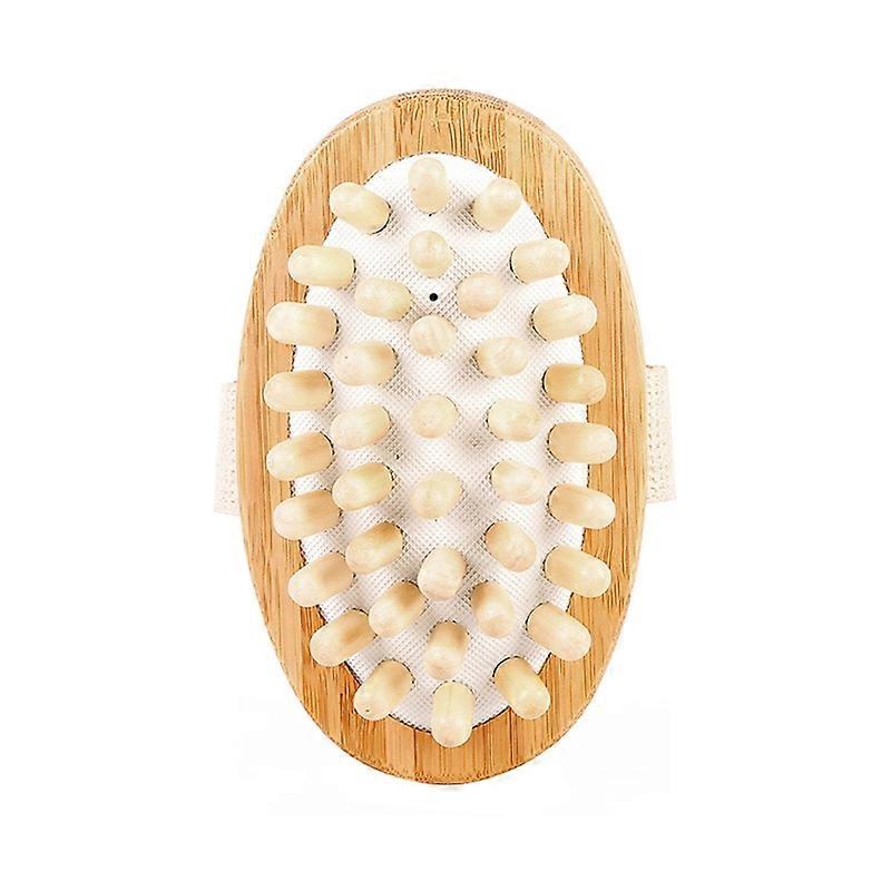  Mild Massage Kroppsdusch Skrubber Universal Tapping Bambu Träborste