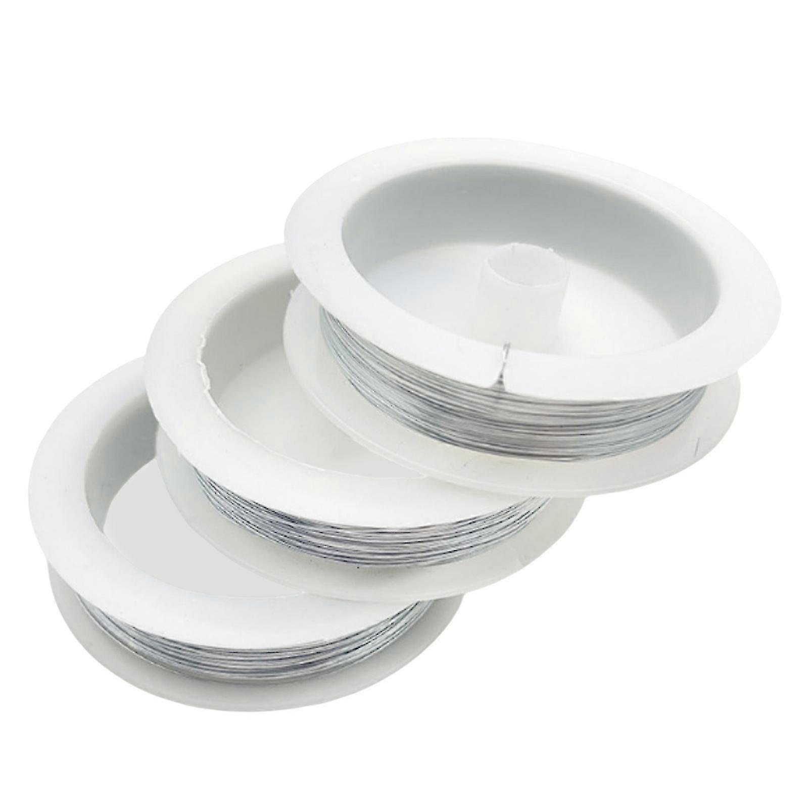 3rolls For Jewelry Making Tarnish Resistant Beading Wire Soft Craft Home Use YGWL