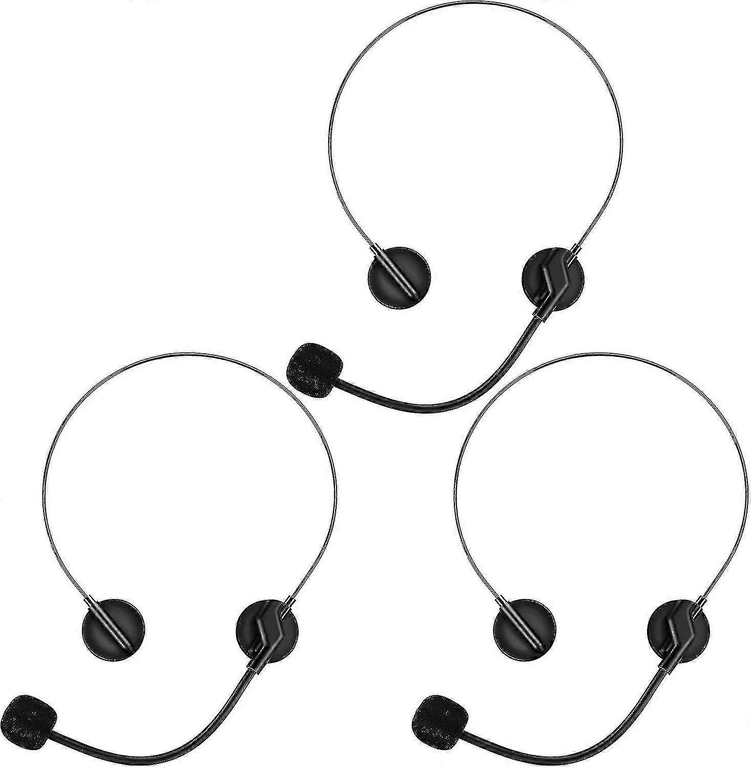 Microphone Headset Plastic Microphone Props Masquerade Props - 3 Pieces