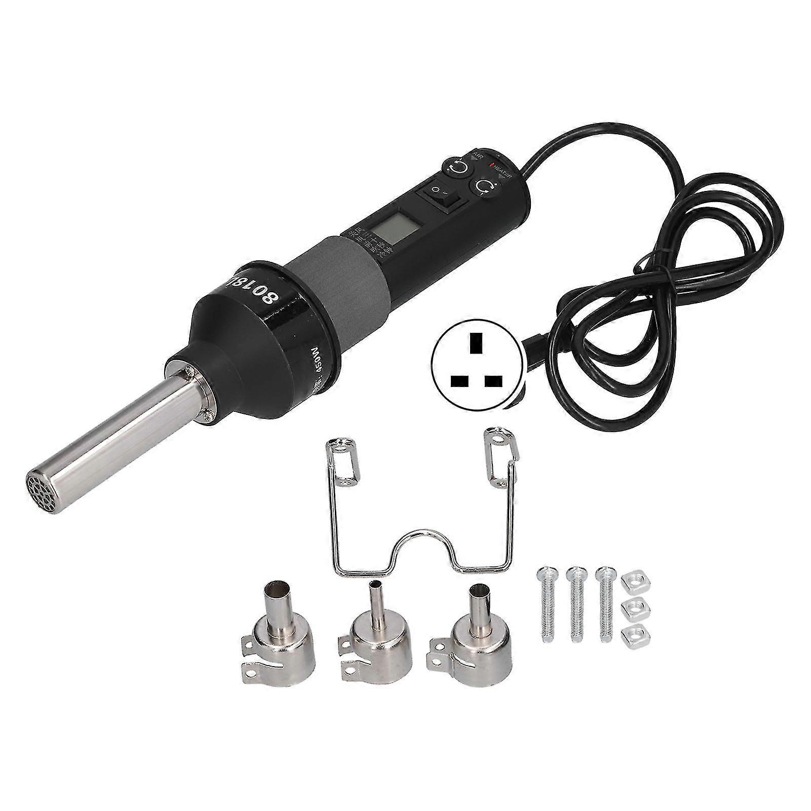Adjustable Temperature Controlled Portable Hot Air Gun for Welding - UK Plug 250V