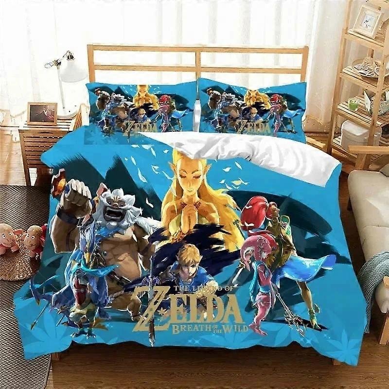 o2084 Lakens Z-Zelda Patroon Dekbedekking Kussensloop Beddengoed Twee- of driedelige set Multi Size Troosterset Dekbedovertrek Beddengoed Sets Lakens fV