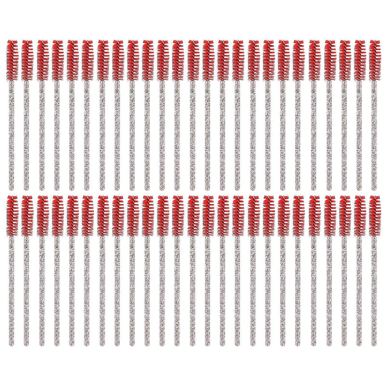 Disposable Eyelash Brushes 50Pcs Strong Powder Grasping Power ABS Eyebrow Brush Wands