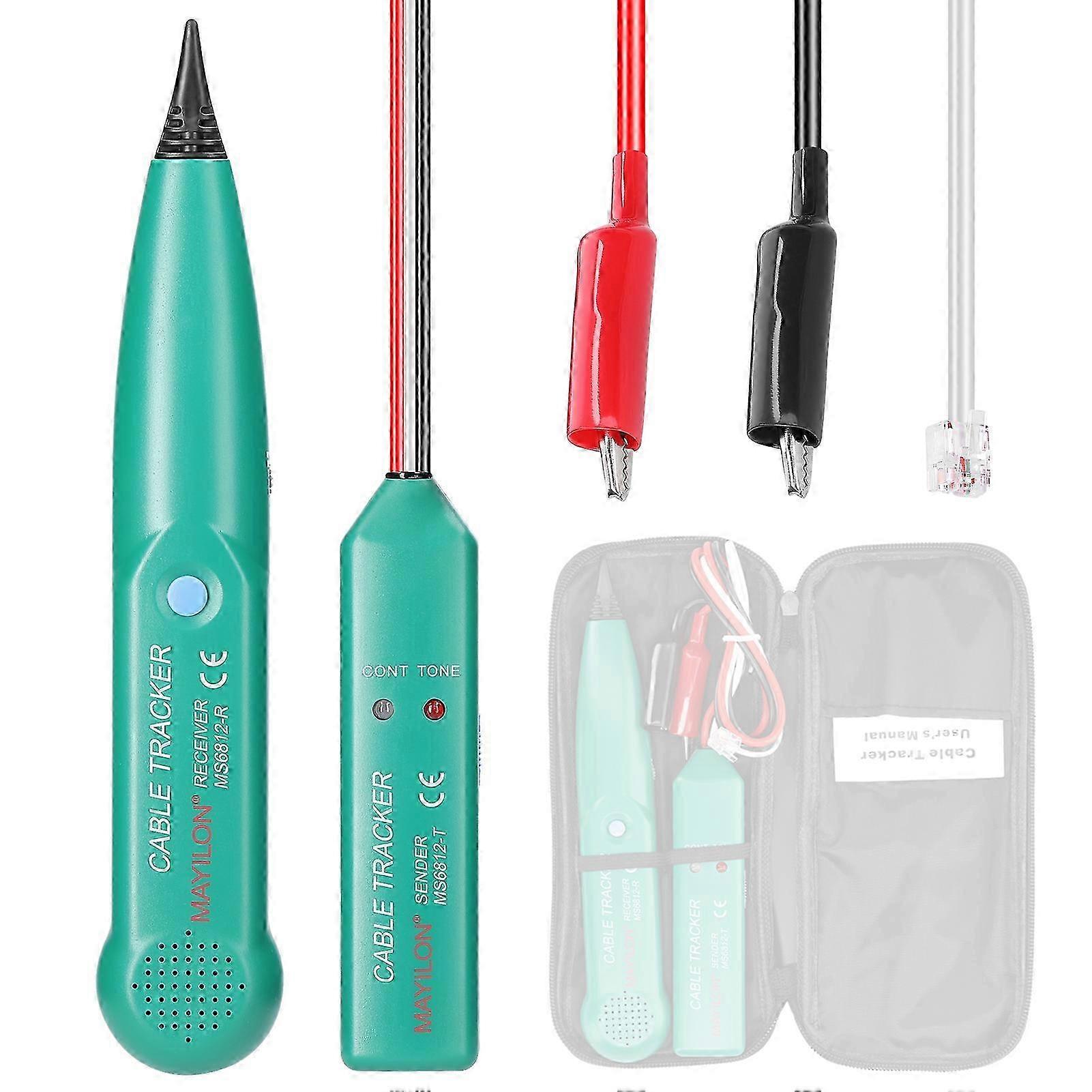 MAYILON MS6812 Portable Telephone Wire Tracer 100Hz~300kHz Receive Frequency Ranges UTP Tool LAN Network Cable Tester Line Finder Cable Line Installat