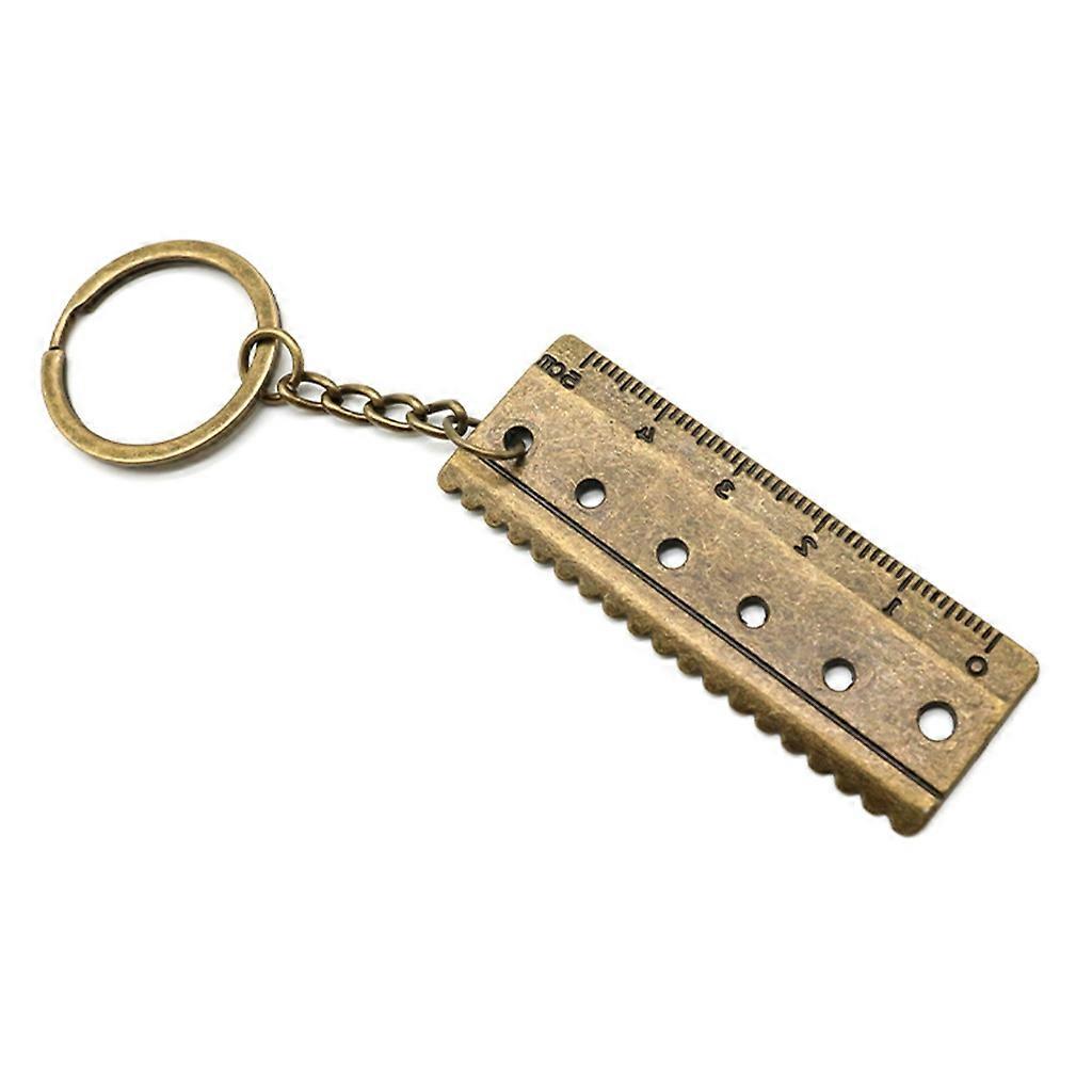 Copper Material Ruler Keychains Wedding Party Gift Backpack Hanging Pendants