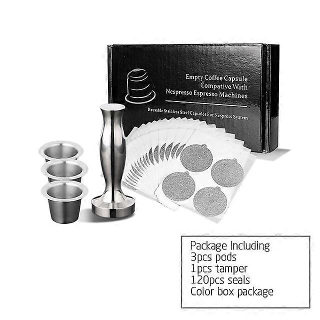 Edelstahl Nespresso Wiederverwendbare Kaffeekapsel Kaffeestampfer Nachfüllbarer Tassenfilter Nespresso-Maschinen Maker Pod
