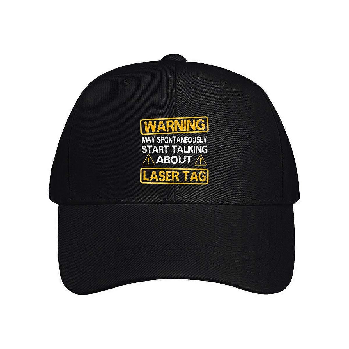 Warning May Spontaneously Start Talking About Laser Tag Baseball Cap
