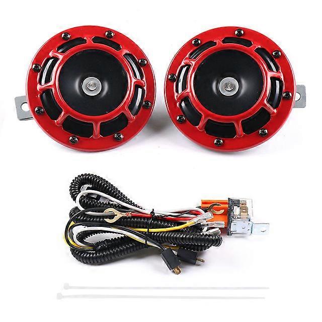 1 Pair Hella Super Loud Compact Electric Blast Tone Air Horn 12V 115DB With Wiring Harness Relay Kit For Motorcycle Car