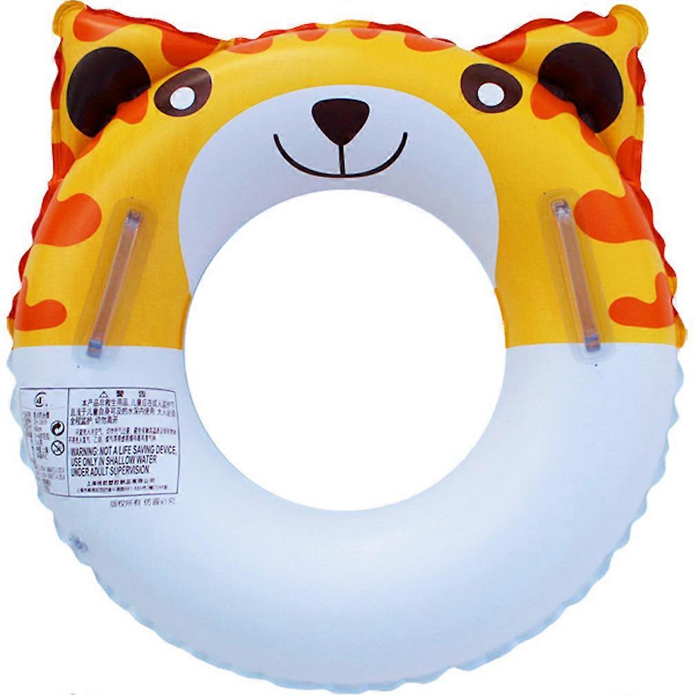 Orange Inflatable Pool Float PVC Baby Swimming Ring with Double Handle for Kids