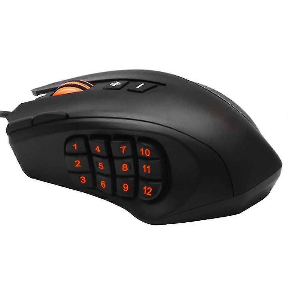 Led Mouse With Side Buttons Laser Wired Gaming Mouse With 16,400dpi High Precision Programmable Mouse Buttons