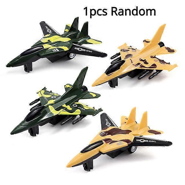 Random 1PC Children's Camo Rebound Inertia Plastics Aircraft Toy Model Boy Simulation Camouflage Aircraft Toys for Kids Gift