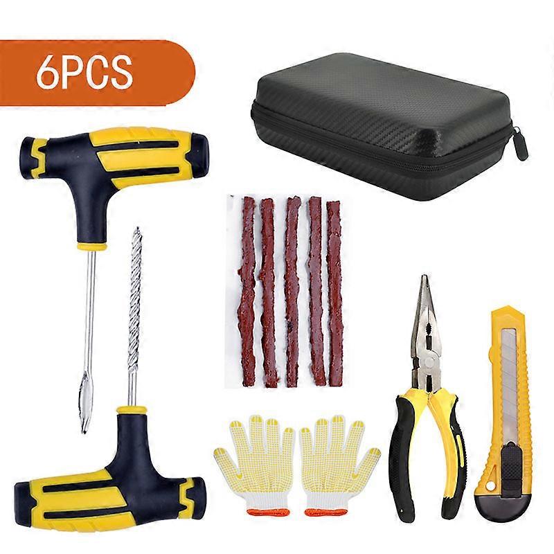 Bisiklet Lastiği Delinmeler Onarım Aracı, Lastik Tamir Kauçuk Sızdırmazlık Şeritleri Düz Lastik Fişi Lastik Acil Onarım Tubeless Bisiklet Lastiği Tamir Kiti Plugger Tool
