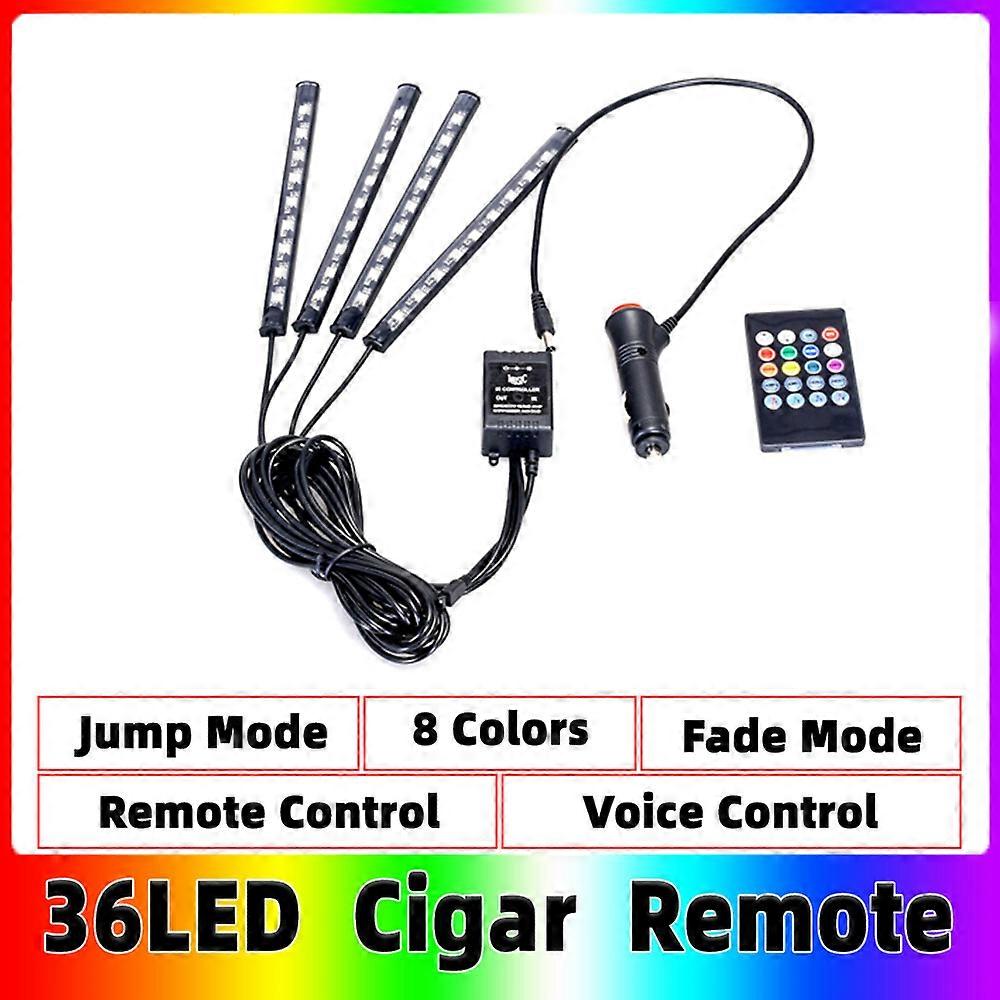 Infitary Car LED Ambient Light With USB Mood Lighting Auto Backlight Music Control RGB Sound Sensing Decorative Atmosphere Lamp
