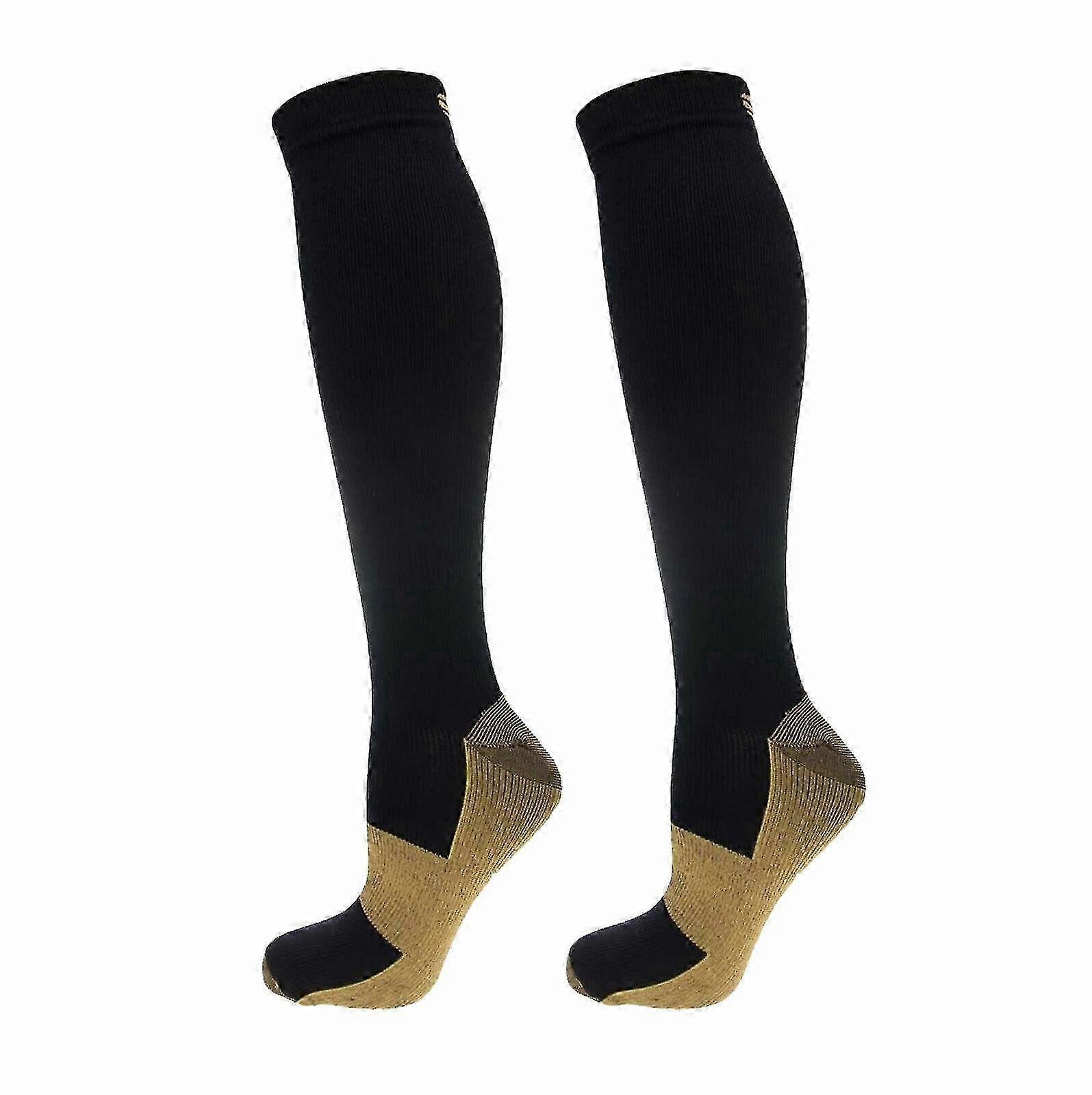 1/5 Pairs Copper Compression Socks Graduated Support Mens Womens