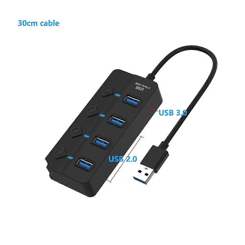 USB Hub Extender High Speed USB 3 0 til 4 7 porte splitter med switch kontrol til Macbook Pro PC tilbehør til bærbare computere
