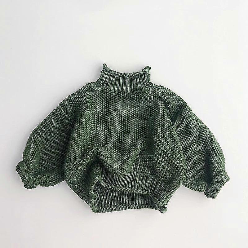 Winter Kinder Pullover Vintage Jungen Strickwaren Einfarbig Rollkragenpullover Mädchen Pullover