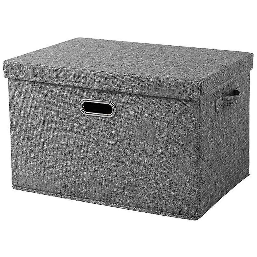 Foldable Cotton and Linen Storage Basket Clothes Storage Box with Handles Laundry Organizer