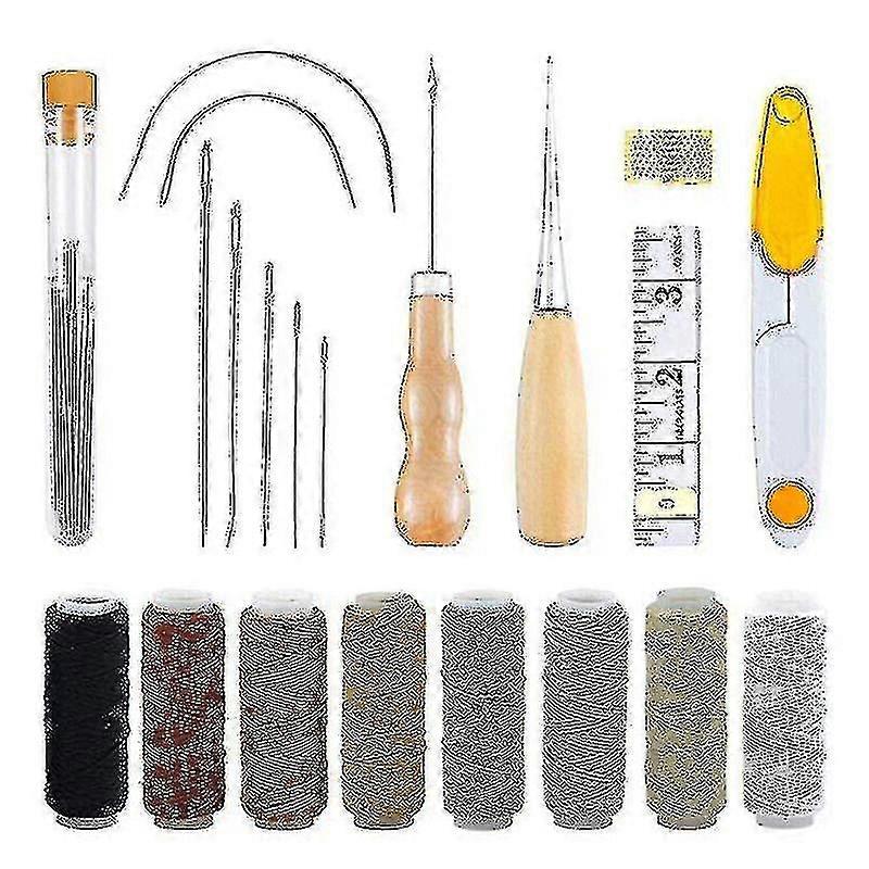 Polstring reparationssæt 29 Pack læder håndværk håndsynåle lærred tråd