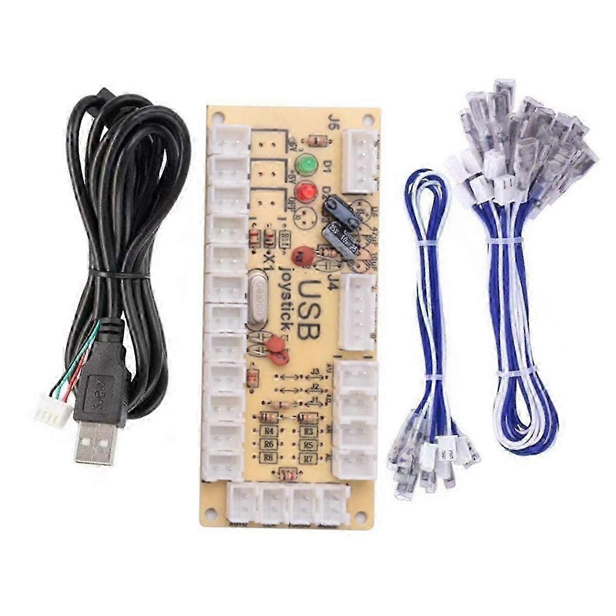 Zero Delay Arcade DIY Arcade USB Encoder to Joystick compatible with PC/PS3//Android with Joystick 4.8MM BUTTON