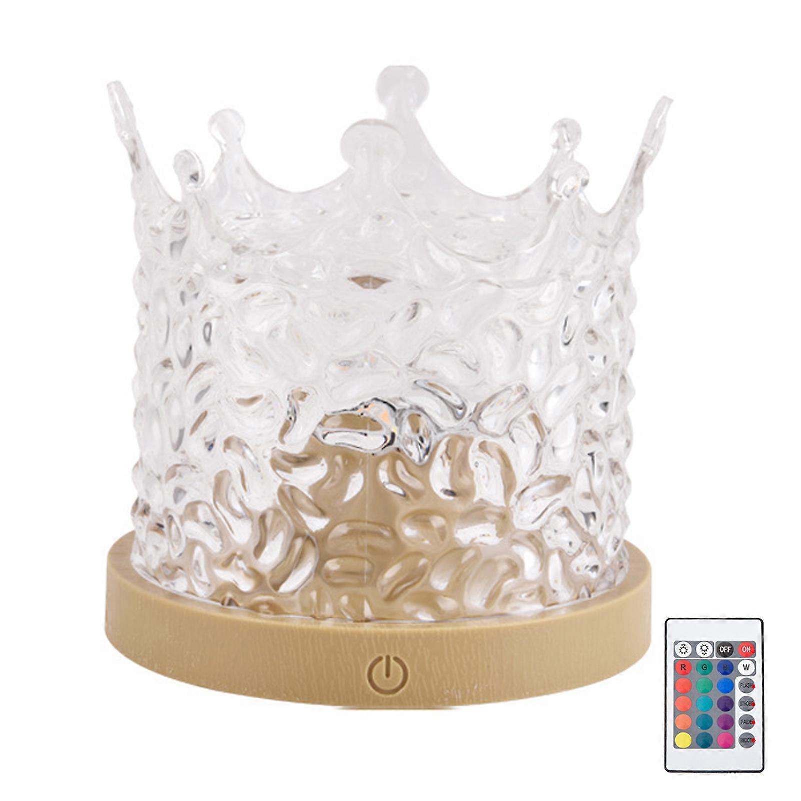 Bedside Lamp Ocean Wave Projector Light with Remote Control Dimmable Desktop Color-changing Night Light Ambient Lighting QingHai