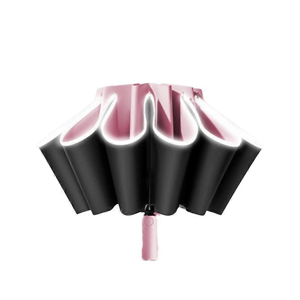 Sun Umbrella, Travel Umbrella Auto Open, Lightweight Folding Best Windproof Umbrellas Rain, Backpack Carry With Essential Summer(pink)