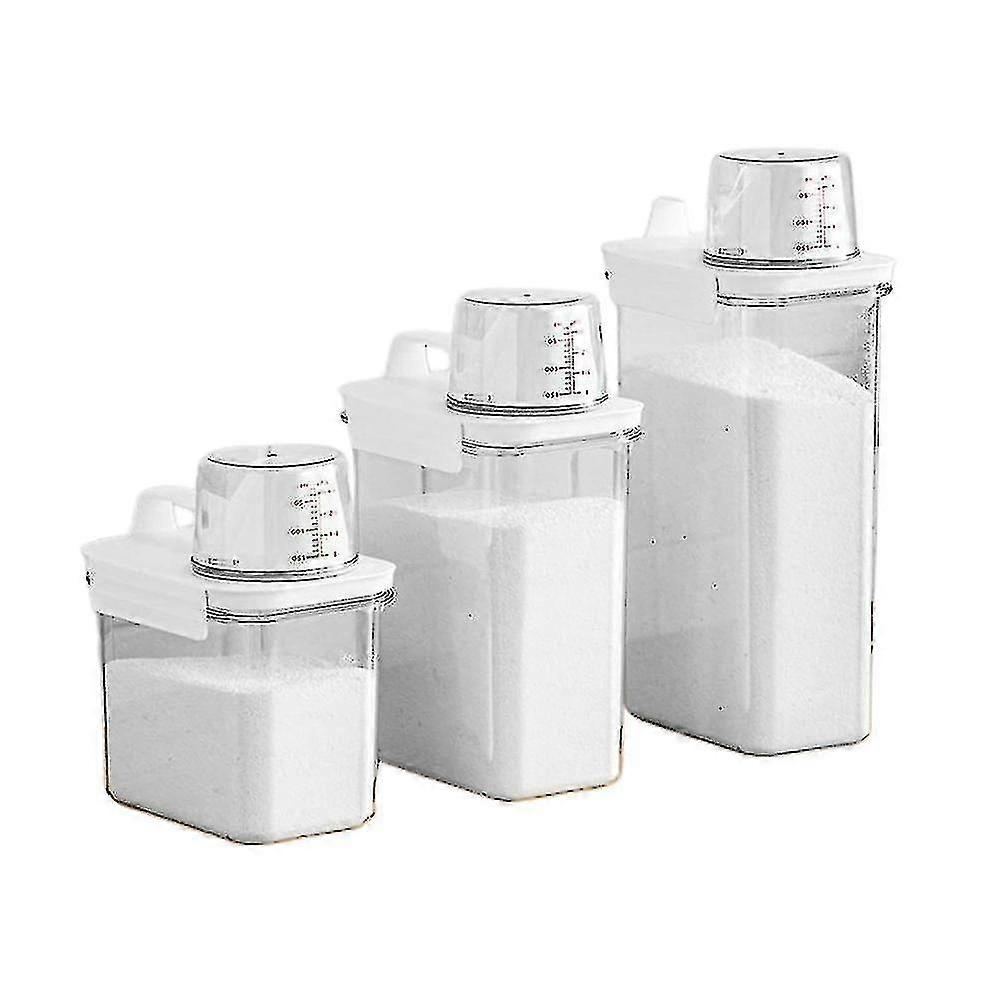 Detergent de rufe etanș Container pulbere Cutie de depozitare a pulberii Spălare transparentă XH