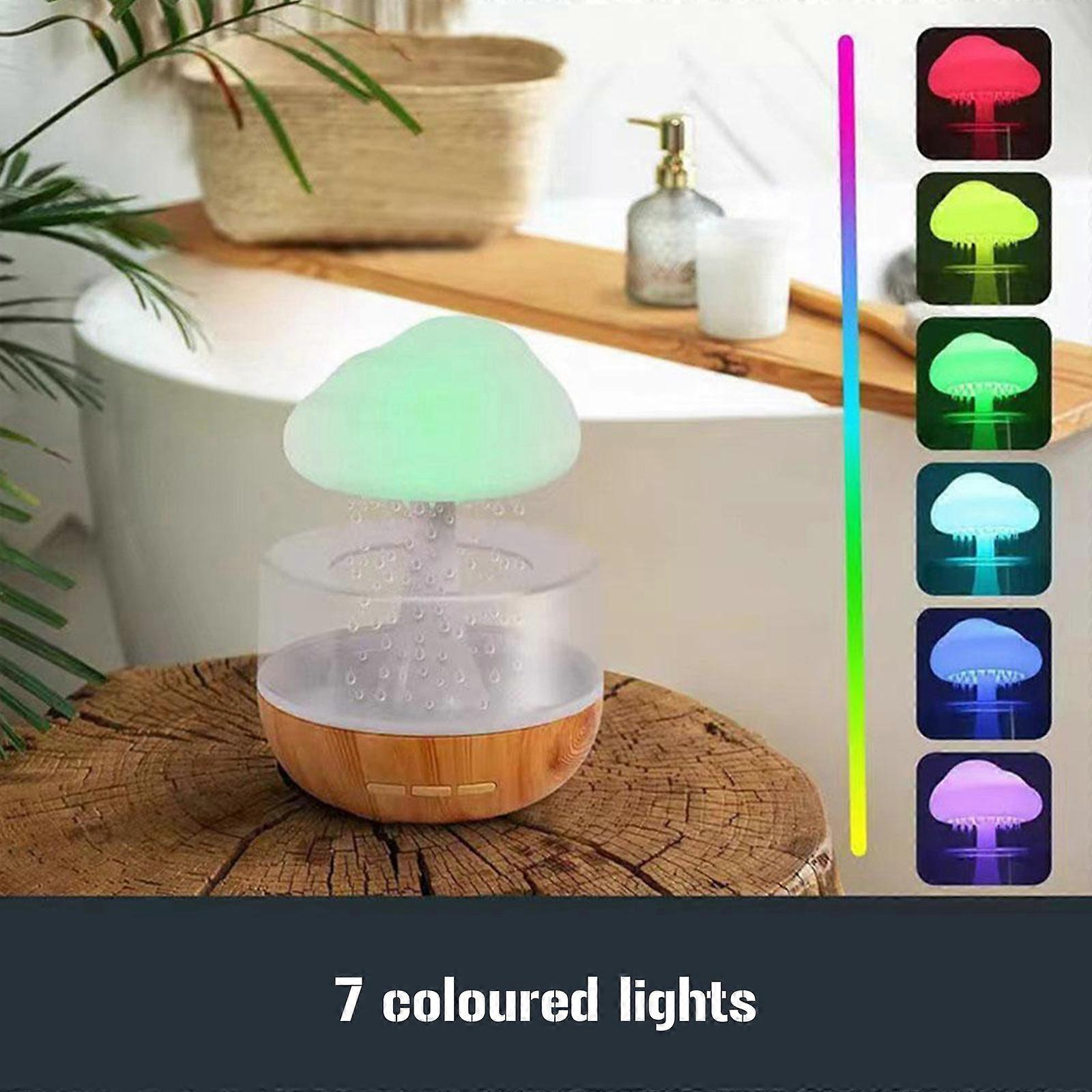 Mushroom Aromatherapy Machine Colorful Night Light 2000mAh USB Essential Oils Diffusers