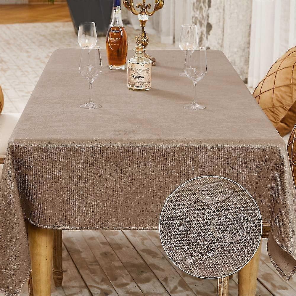 Tablecloth Party Table Decoration Rectangular Linen Effect Tablecloth Waterproof and Stain Proof Tab20240603