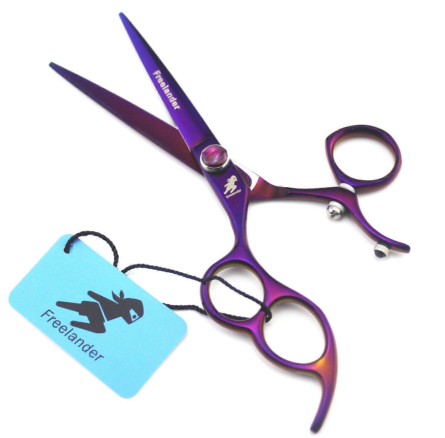 6.0 بوصة مقبض أرجواني مقص أعسر مقص مسطح مقص أعسر