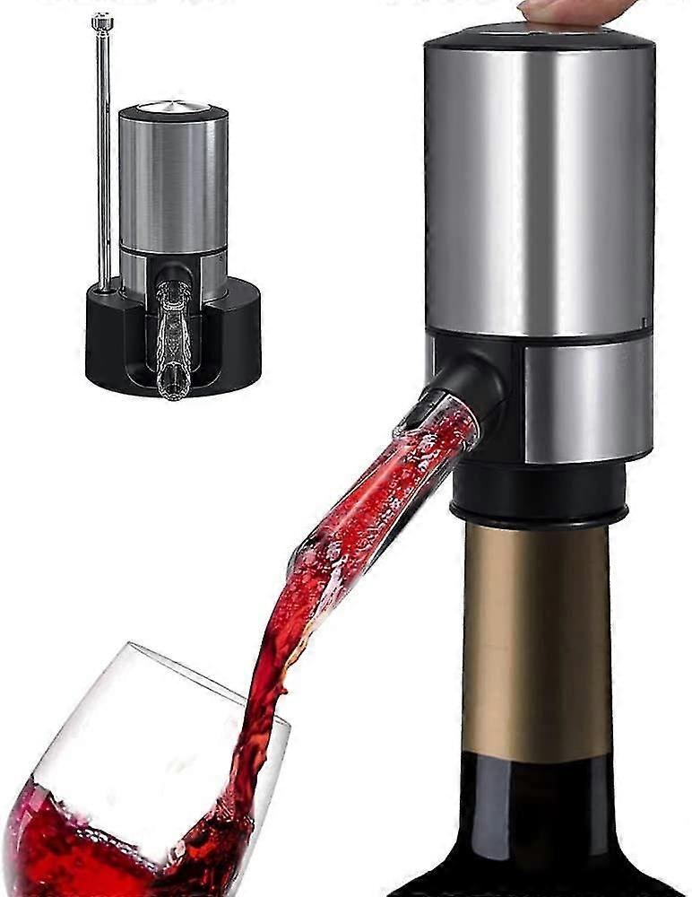 Electric Wine Aerator And Dispenser,wine Decanter Pump,rechargeable Automatic Wine Aerator Pourer Spout,one Touch Smart Wine Decanter With Storage Bas