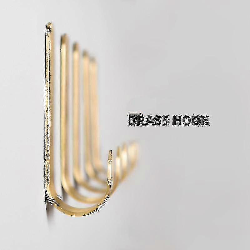 8pcs Self Adhesive Drill Free Brass Hanger Hook