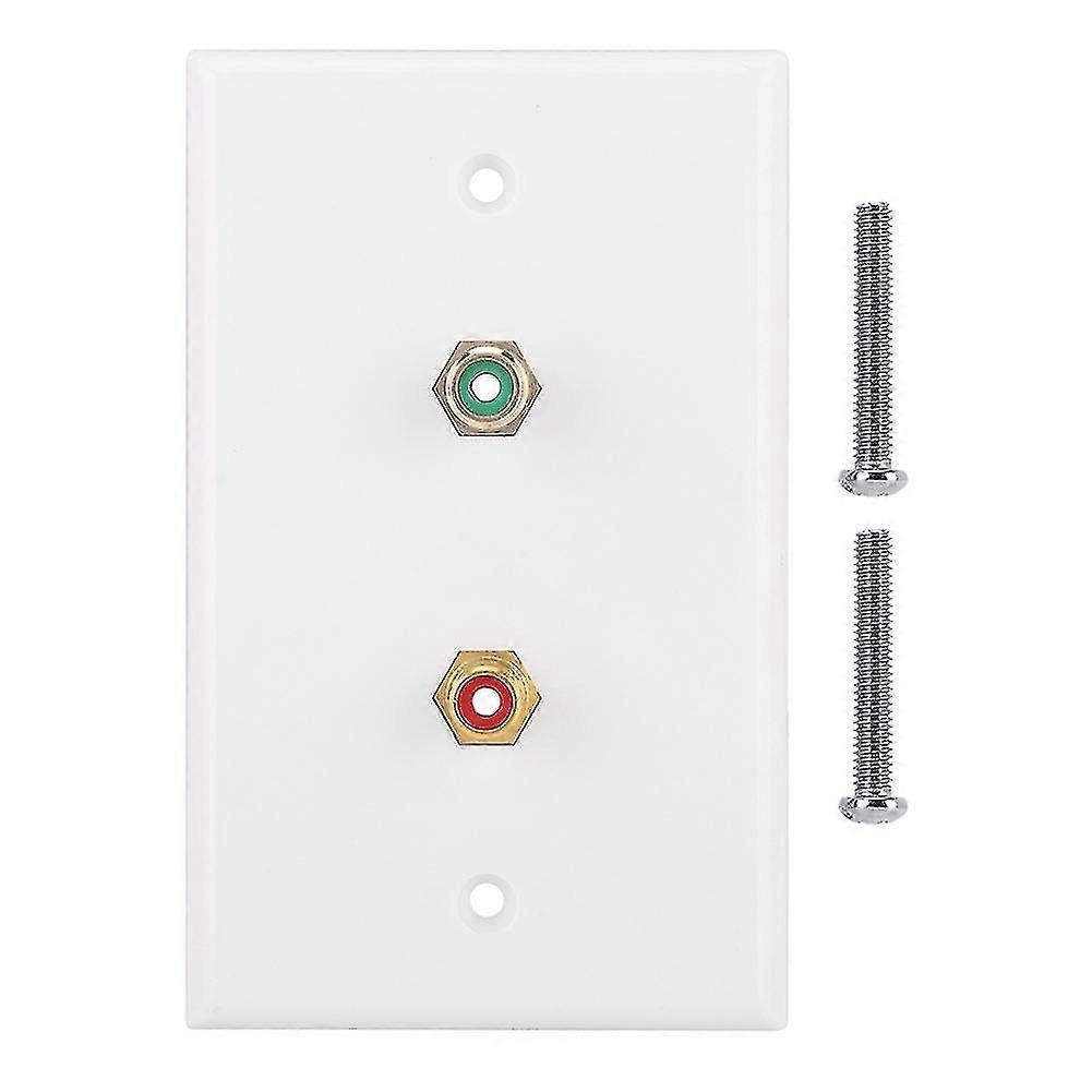 US Standard Multi-Functional 2 RCA Wall Plate Panel for Office Building