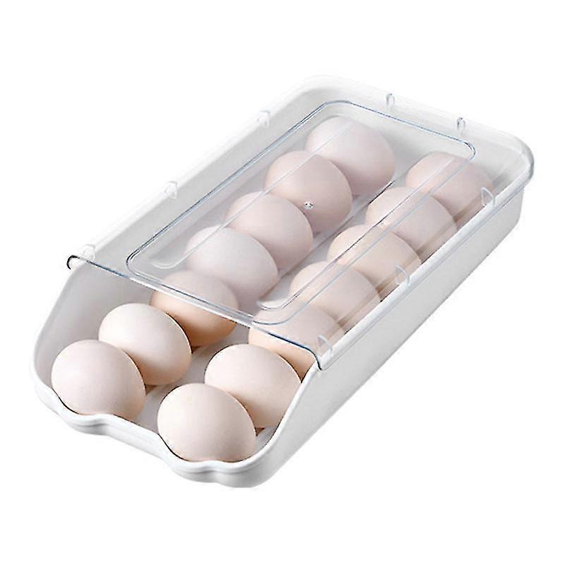 Rolling Egg Carton Refrigerator Egg Roller Kitchen Fresh Storage Box