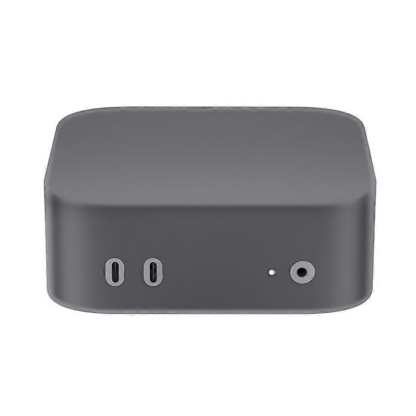 Computer Host Protective Case Dustproof and Drop-proof Silicone Protective Case Accessories for Mac Mini M4/M4 Pro(Transparent Black)
