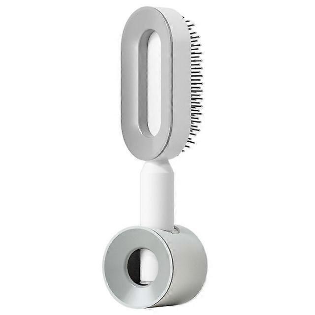 One-Key Self-Cleaning Haarkamm – Luftkissen-Massagebürste Für Kopfhaut | Silber, Rund Oder Oval