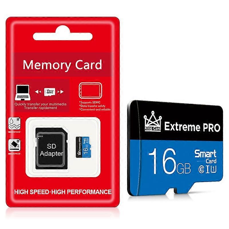 Type A Extreme PRO Class 10 High-Speed Mini TF Card 16GB Memory Card,Black/Blue