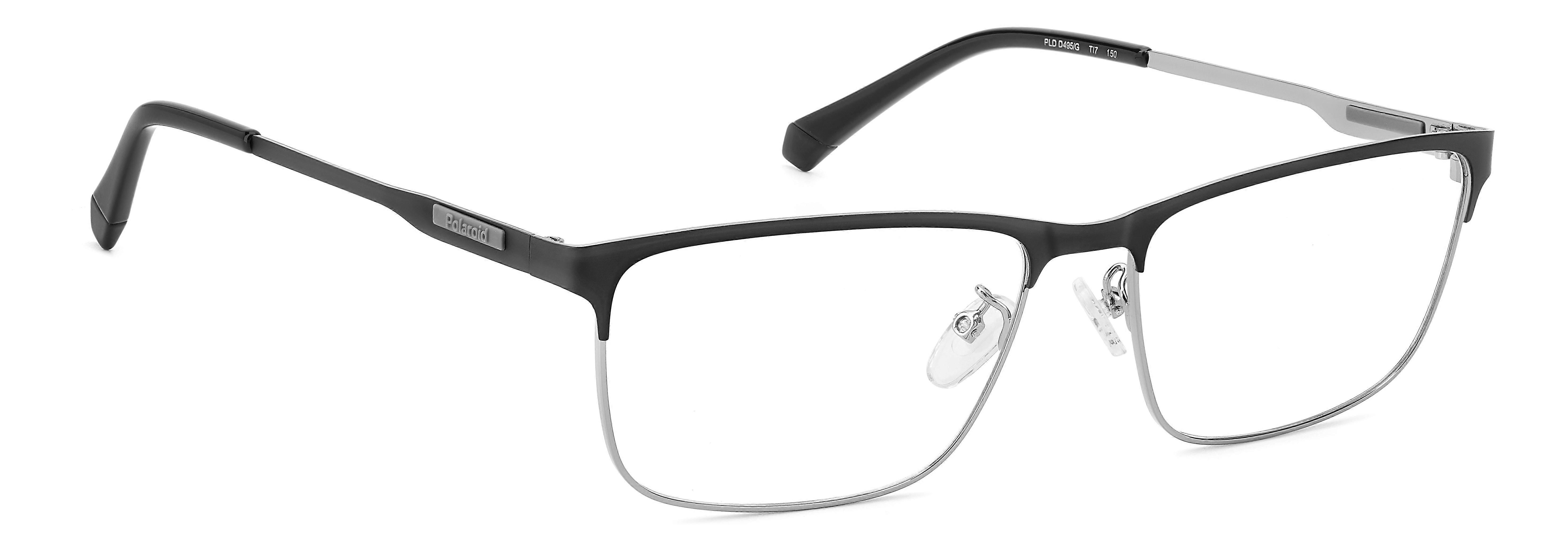 Eyewear Frames POLAROID PLD D495/G TI7 MATTE BLACK RUTHENIUM 59/17/150 MAN