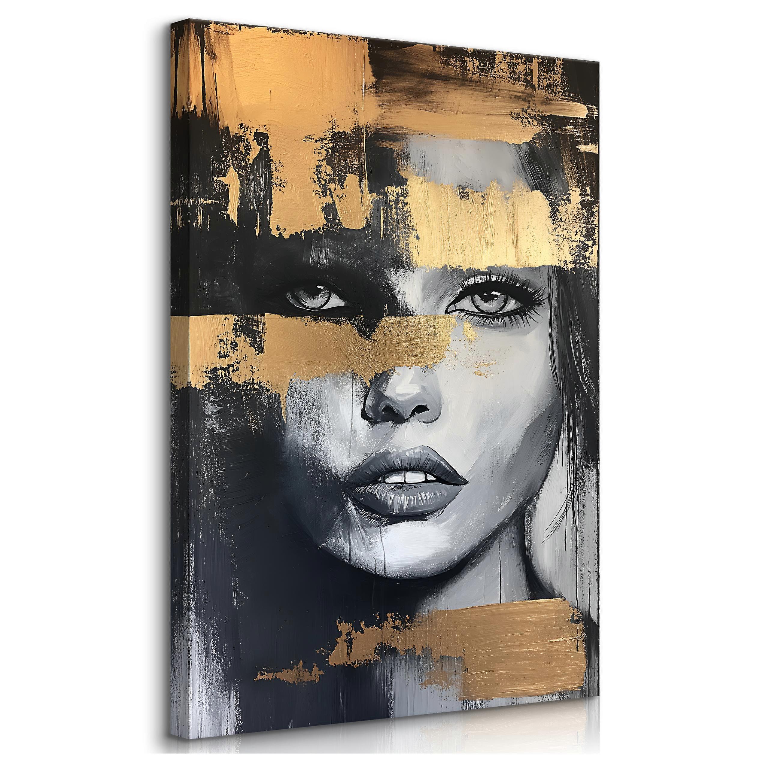 Canvas Printti Olohuone Nainen POrtret Glamour Abstrakti