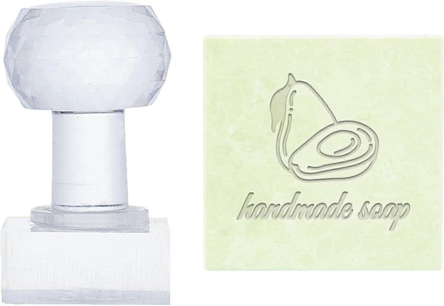 Avocado Stamps Handmade Soap Stamp with Handle Fruit Pattern Soap Embossing Stamp Transparent Sealing Wax Stamp with Handle for Handmade Soaps DIY Art