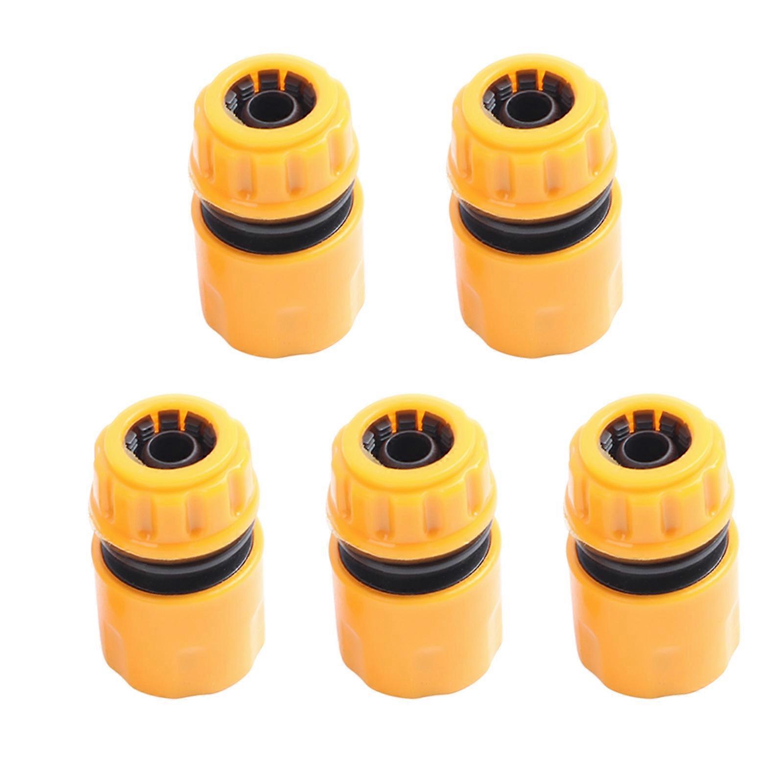 Hose Adapter, 5Pcs Pipe Connector Fitting ABS 3/4in Quick Connection Set Kit for Garden