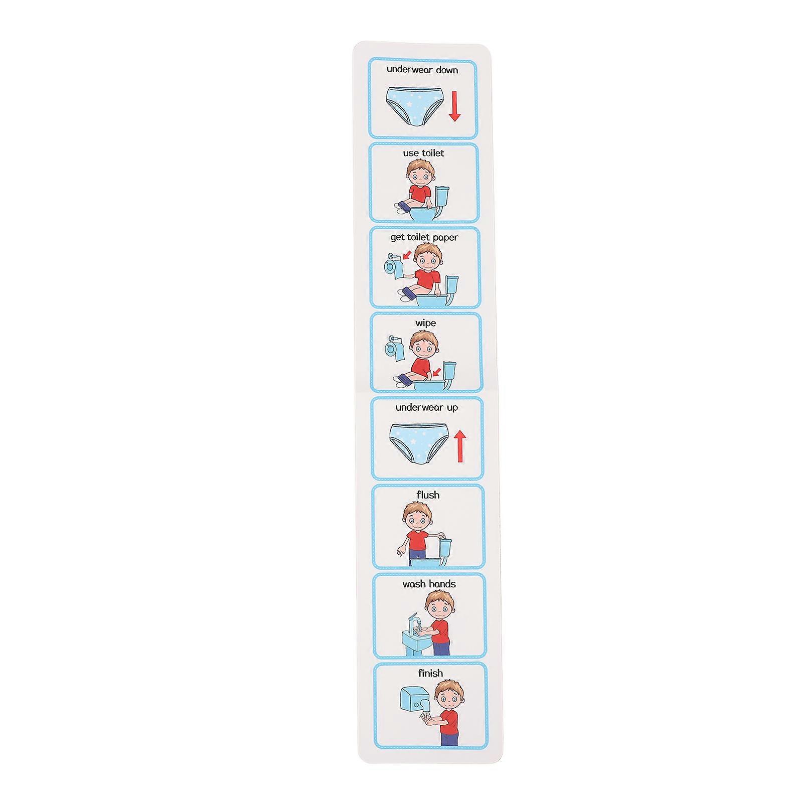 Potty Training Visual Schedule for Children Step by Step Toilet Training Guide Independent Living Skills ASD Support Tool