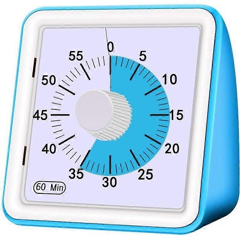 Visual Analog Timer Silent Countdown Timer Time Management Tool for Kids and Adults 60 Minutes Blue