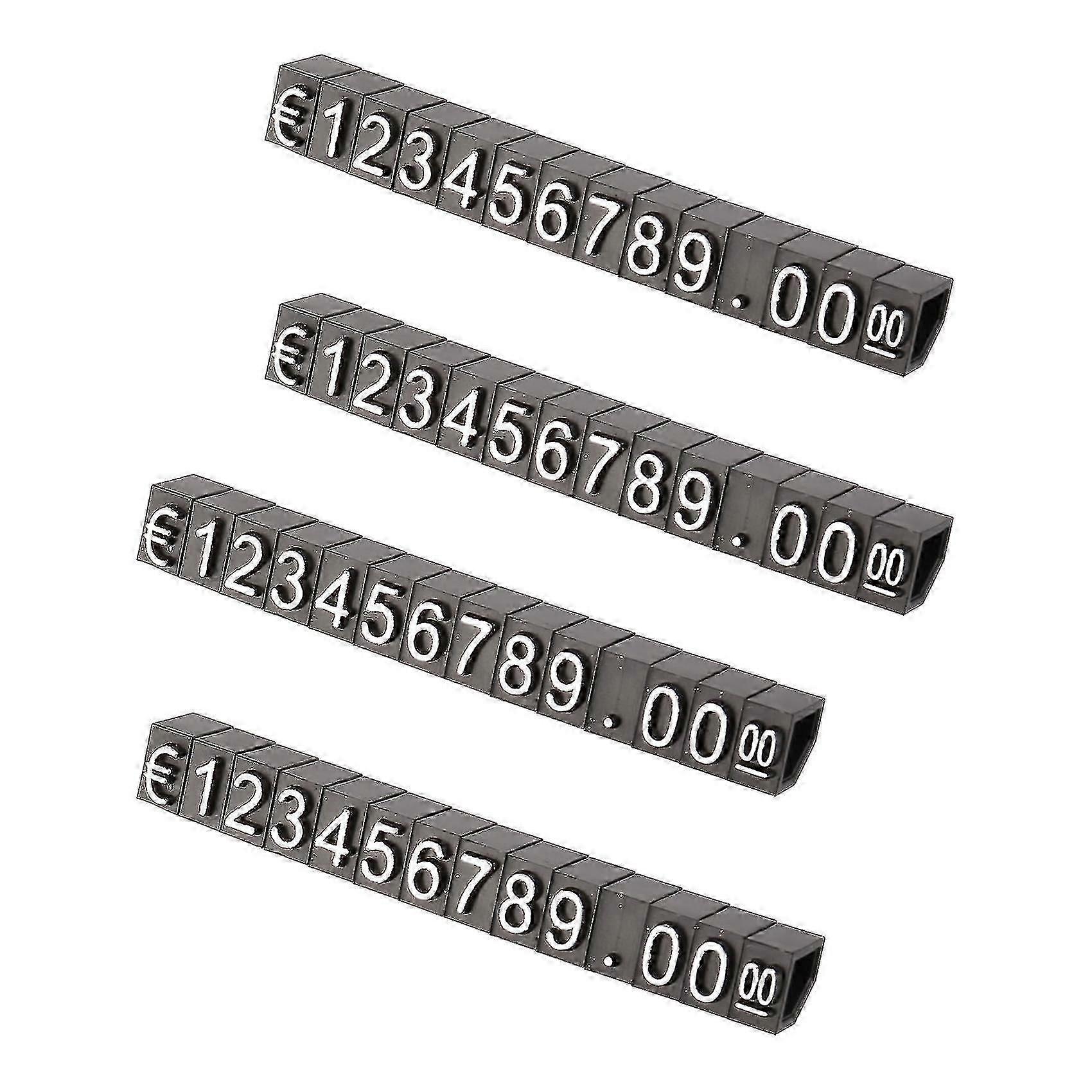 30sets Plastic Cubes Price Display Tags Adjustable Number Stand Frame Label Shop