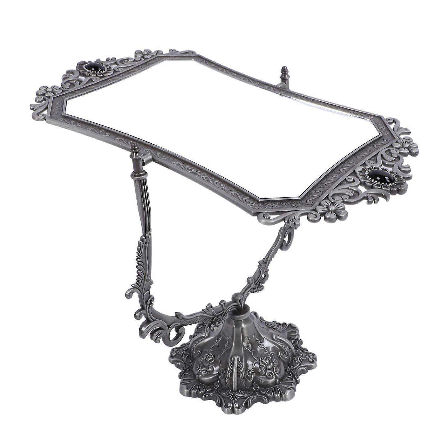 Retro Double-Sided Vintage Makeup Mirror for Desktop