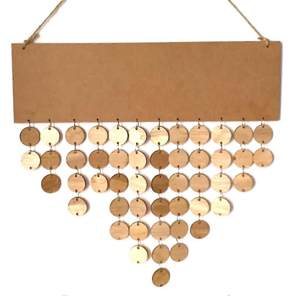 تقويم خشبي تذكير عيد ميلاد الأسرة معلقة تقويم زخرفة متعددة الألوان