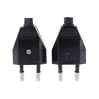2 Pcs German Type European 2 Pin Plugs Network Cables 2.5a 220v Electric Contact